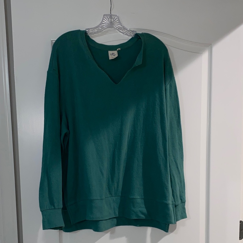 White Crow Teal Knit Top